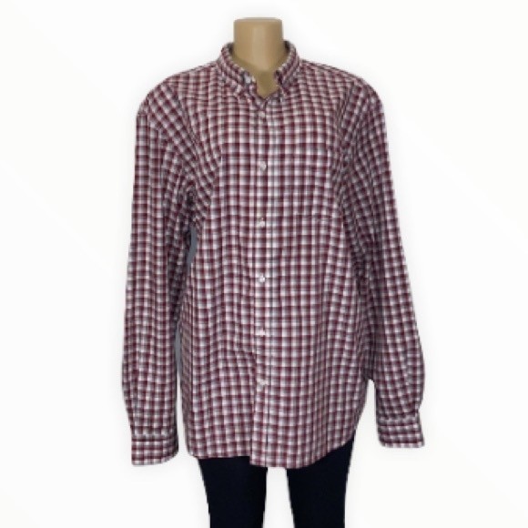 Old Navy Shirt The Classic Plaid Slim Fit Casual multi colored size XXL - Picture 10 of 10
